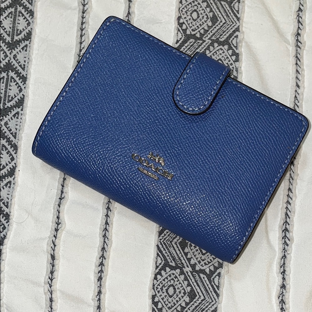 Coach Blue Leather Wallet